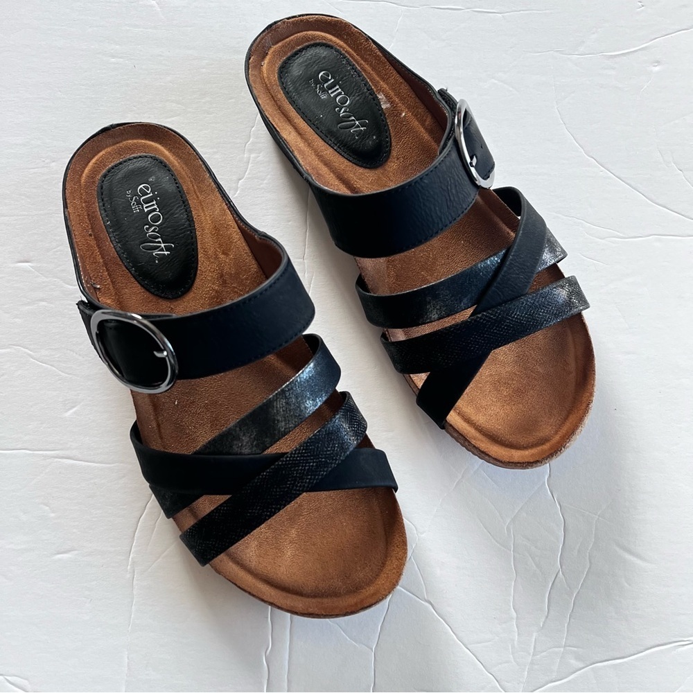 Eurosoft Genalyn Sandal in Black size 10